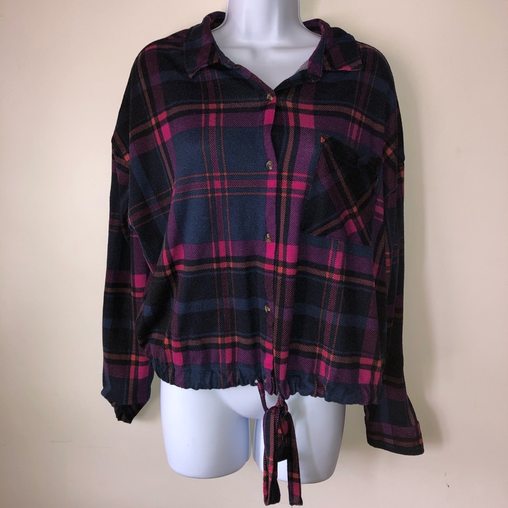 Dark Purple Plaid Long Sleeve